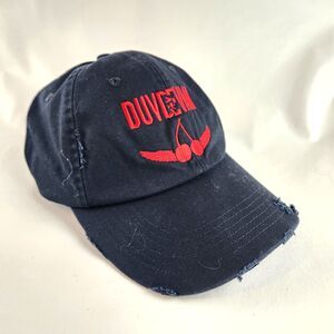 Duvdevan Hat Black Adjustable Strap Distressed Brim Cherry IDF Mitzvah Project